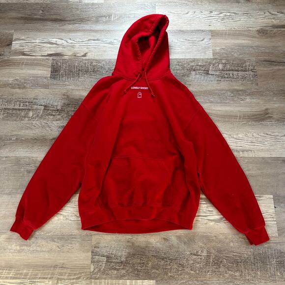 Lonely Ghost Red Hoodie “Text Me When You Get Home” Large Internet-Core - Picture 1 of 7
